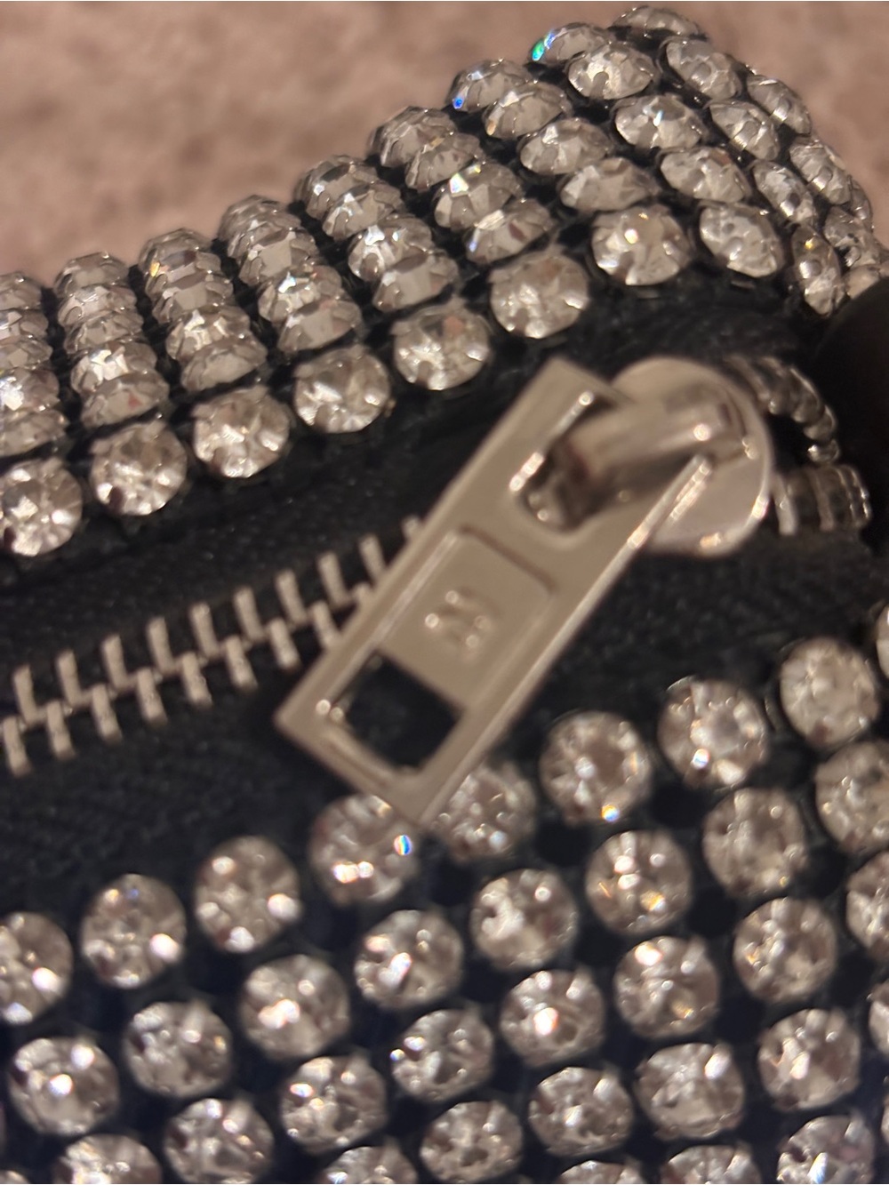 Alexander Wang Silver Crystal Mini Bag with Black Strap - Picture 7 of 16